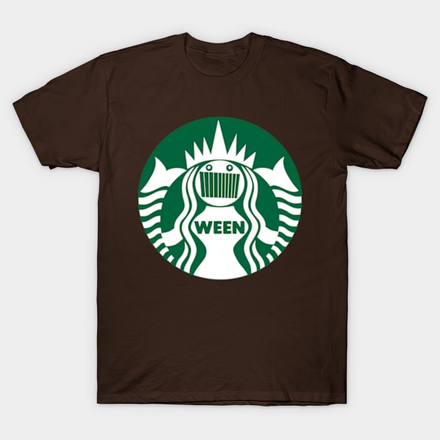 Ween Starbucks Boognish T-Shirt by brooklynmpls